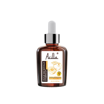 Huile de Noyaux d’Abricot Acilla — Peau Éclatante & Cheveux Fortifiés | 30ml