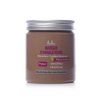 Masque Argile Rose Apaisant — Éclat & Confort pour Peaux Sensibles & Réactives | Acilla