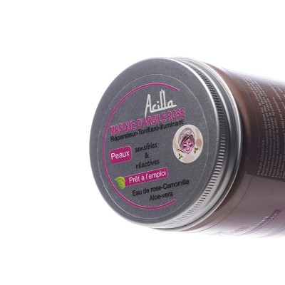 Masque Argile Rose Apaisant — Éclat & Confort pour Peaux Sensibles & Réactives | Acilla