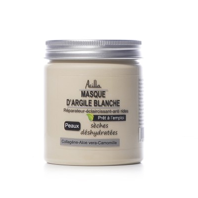 Masque à l’Argile Blanche Apaisant — Purification Douce pour Peaux Sensibles & Sèches | Acilla