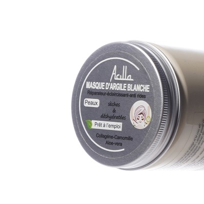 Masque à l’Argile Blanche Apaisant — Purification Douce pour Peaux Sensibles & Sèches | Acilla