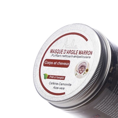 Masque Argile Marron Ghassoul 300g — Purifiant Visage, Corps & Cheveux