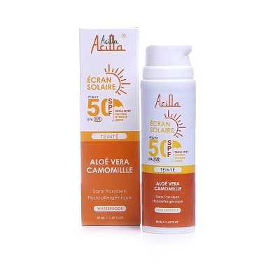Écran Solaire Teinté SPF 50++ — Protection Haute, Teint Unifié & Peau Hydratée | Acilla