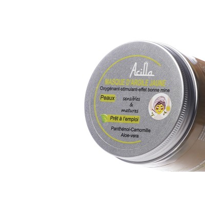 Masque Argile Verte Purifiant — Visage & Cheveux, Peaux Mixtes à Grasses | Acilla