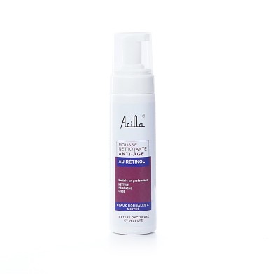 Mousse Nettoyante Anti-Âge Acilla 200ml — Rétinol & Acide Hyaluronique