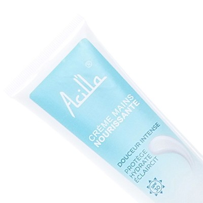 Crème Mains Éclaircissante Acilla SPF30 — Hydratation & Protection