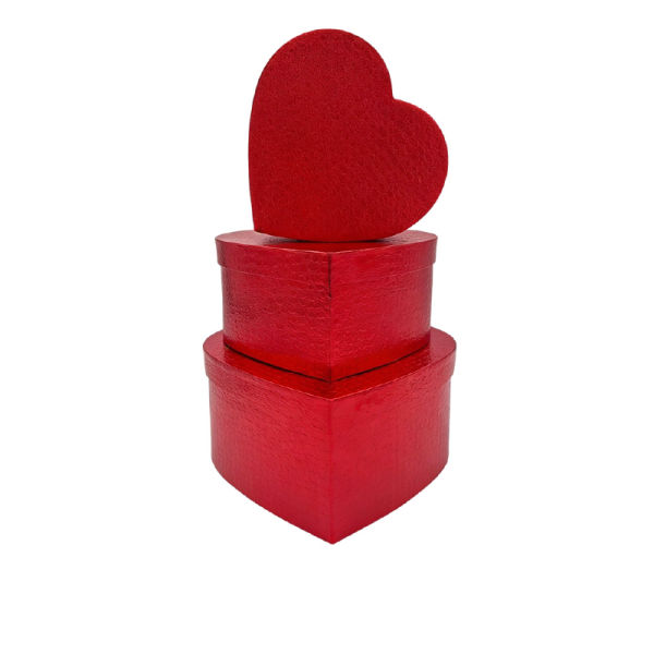 Coffret cœur rouge pailleté
